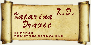 Katarina Dravić vizit kartica